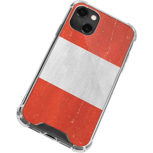Distressed Austria Flag iPhone 14 Plus Clear Case